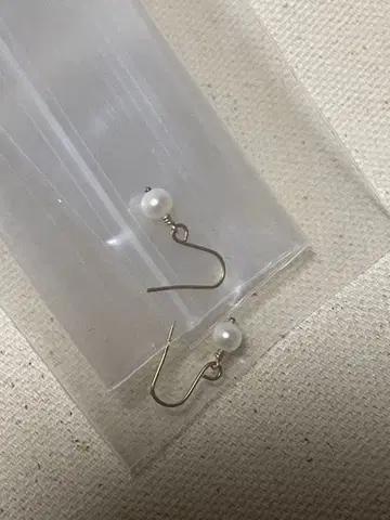 K10YG 담수 펄 장식 링 귀걸이