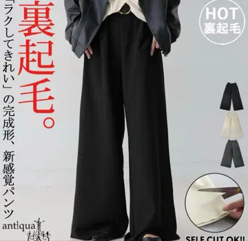 안티카 속기모 조젯 와이드 팬츠 여성용 팬츠 antiqua