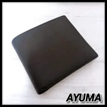 [ 새상품급 ] AYUMA 접이식 지갑 블랙 사피아노 가죽