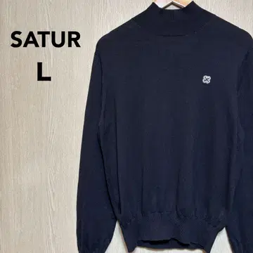 SATUR 세터 니트 스웨터 L 블랙