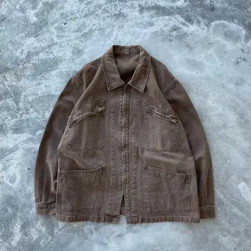 60s 70s 유로 빈티지 유로 워크 자켓 트윌 구제 의류