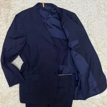 449 레어 XL 상당 도멜 셋업 수트 네이비 빅 사이즈