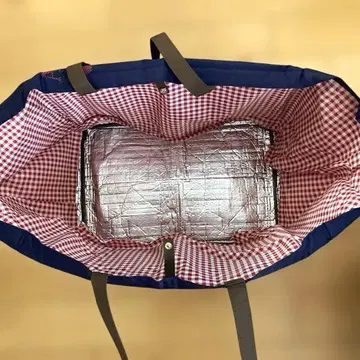 새상품  보냉 에코백 쇼핑백 대 애프터눈 티 네이비