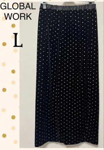GLOBAL WORK * 글리터 벨로아 I 라인 스커트