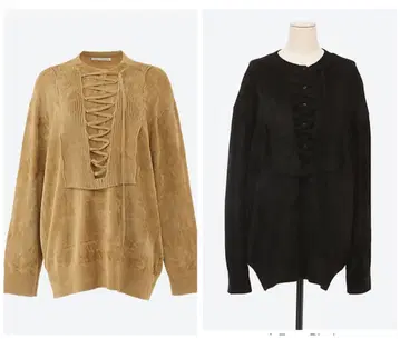 [ AKANE UTSUNOMIYA ] 레이스업 탑 블랙