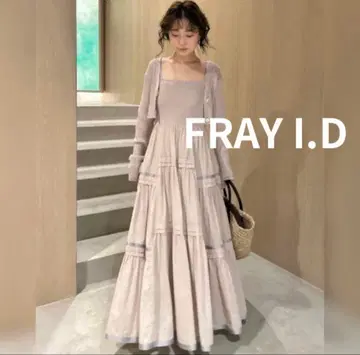 FRAY I.D 슬리브리스 롱 원피스 베이지