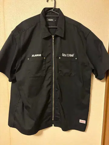 XLARGE 블랙 반팔 셔츠