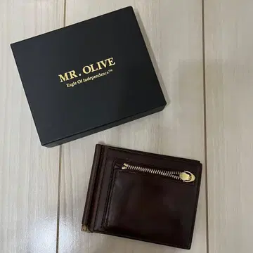 MR. OLIVE 호윈사 가죽 머니클립 미니 지갑