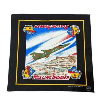 NOS 80s 밀리터리 빈티지 반다나 USA제