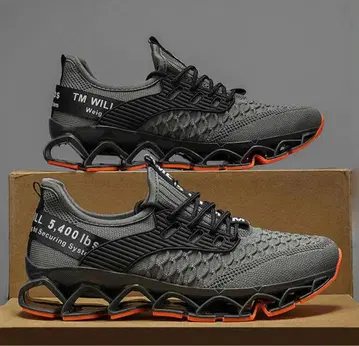 [ 새상품 ] 그레이/오렌지 스포츠 스니커즈