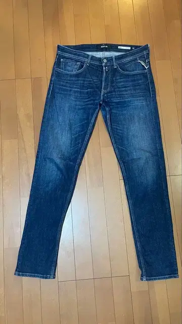 REPLAY 스키니 데님 다크 블루