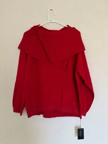 택 포함 새상품 espace de calma 니트 LL 빨간색 루즈핏