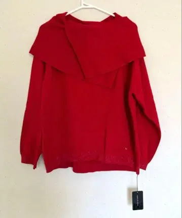 택 포함 새상품 espace de calma 니트 LL 빨간색 루즈핏