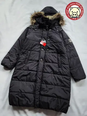 [ 새상품 ] 드럭 스토어즈 충전솜 롱 코트 후드 퍼