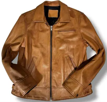 [상태 좋음] 카우스킨 소가죽 싱글 라이더 가죽 자켓 XL