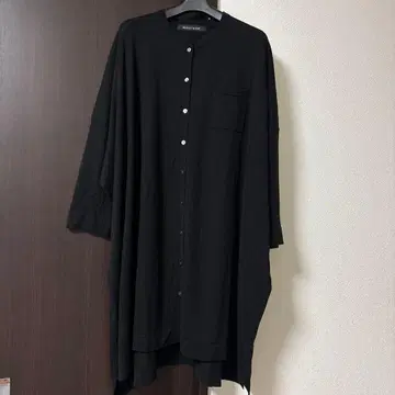 스탠드 칼라 셔츠 원피스