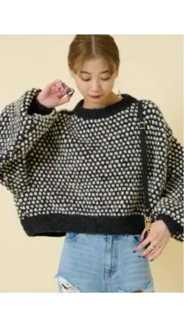 NEPAL HAND KNIT/네팔 핸드 니트 크롭 풀오버