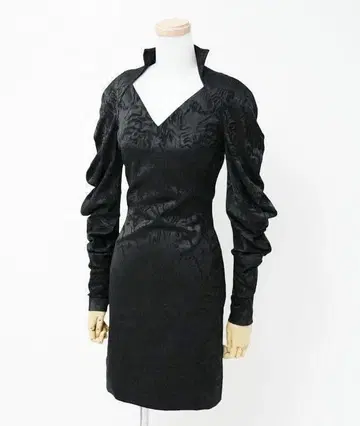 미사용 택 포함 루빈 싱거 스트레치 올 패턴 자카드 드레스 원피스