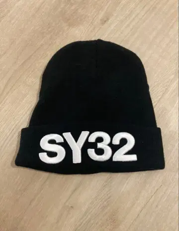 sy32 니트 모자 블랙 프리 사이즈