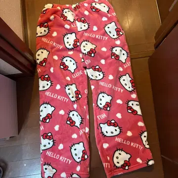헬로키티 플리스 팬츠 핑크