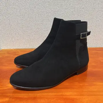 새상품급 파비오 루스코니 숏부츠 스웨이드 블랙 22.5cm