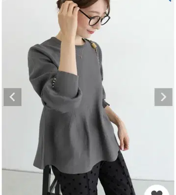 그레이 긴팔 상의 M Pierrot