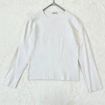 EVERYDAY I LIKE. 리브 니트 풀오버 / 무지 심플 화이트