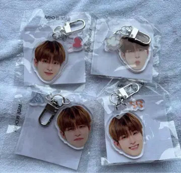 treasure 얼굴 아크릴 키링 희로애락 아사히 컴프