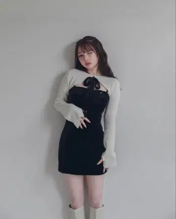 andmary Anita ribbon mini dress