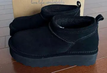 미사용 새상품 베어파우 통굽 어그 부츠 24cm 블랙