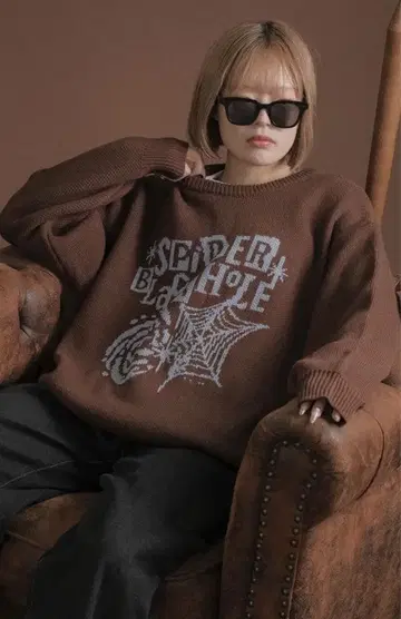 [ 완판 ] 브라운 오버 사이즈 니트