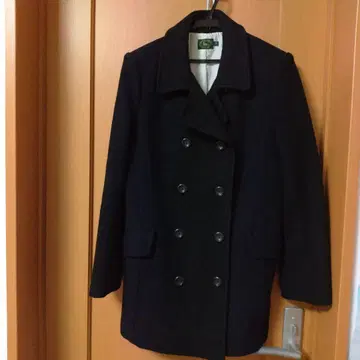 울 더블 브레스트 피 코트 사이즈 9