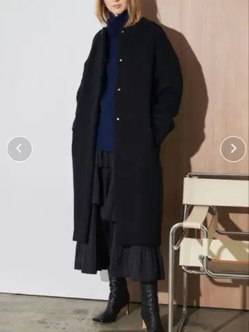 [ 미사용 새상품 ] 엘렌딕 롱 코트 코쿤 코트 블랙