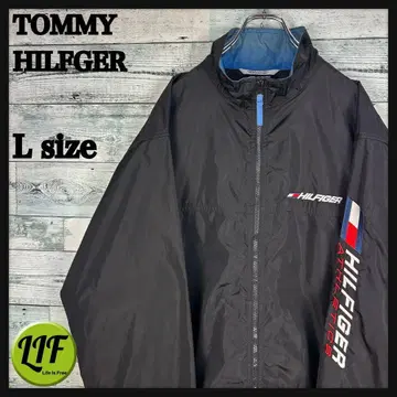 타미힐피거 자수 로고 소매 로고 나일론 자켓 블랙 L 5664