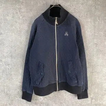 Wilson Bear 퀼팅 맨투맨 집업 곰 로고 M 사이즈