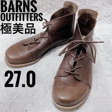 반스 아웃피터스 레이스업 리얼 가죽 부츠 브라운