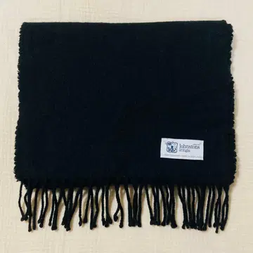 존스톤스 미들 사이즈 캐시미어 스톨 블랙 머플러