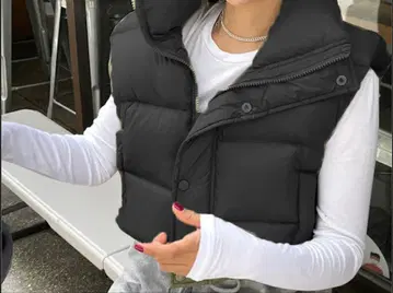 충전솜 베스트 어반 아웃도어 레이어드 블랙