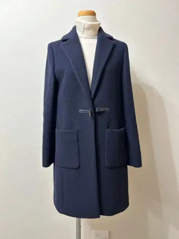 LA JOCONDE 다크 네이비 체스터 코트