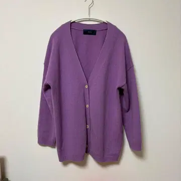 SHIPS 퍼플 가디건 긴팔 캐시미어 혼방