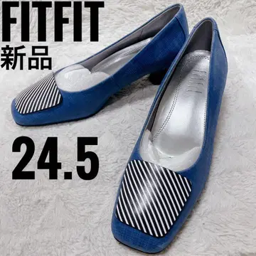 새상품 핏핏 블루 버클 펌프스 여성용 스퀘어토