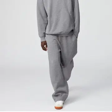 택 포함 새상품 UNIQLO 맨투맨 와이드 팬츠 M 05 그레이