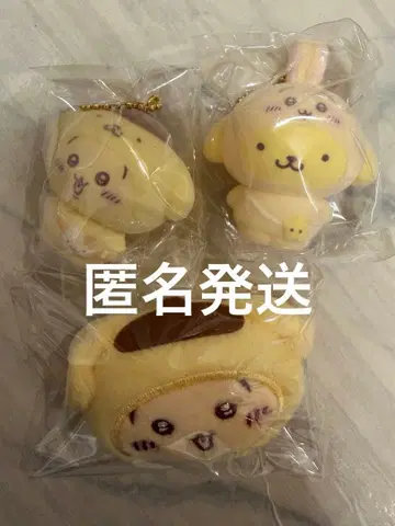 치이카와 산리오 캐릭터즈 토끼 폼폼푸딩 3종 세트