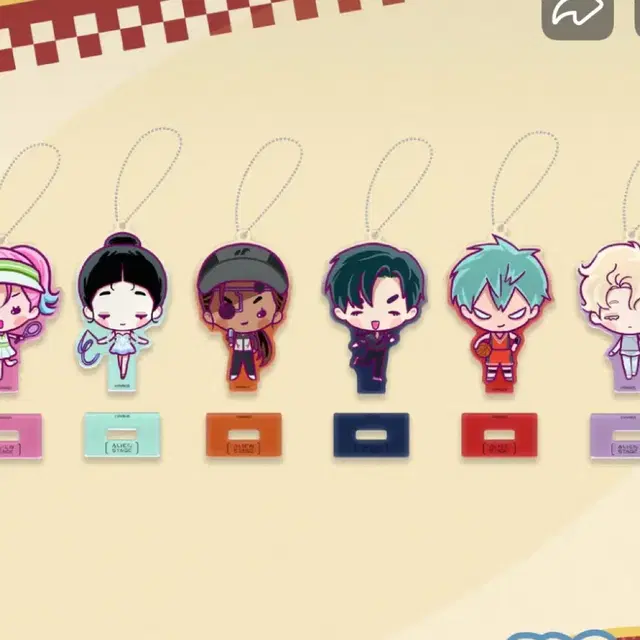 공구/분철) 에이스테 중국 스포츠팝업 sd 아크릴 키링 스탠드