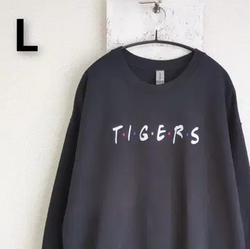 구제 의류 GILDAN 맨투맨 블랙 FRIENDS 패러디 TIGERS