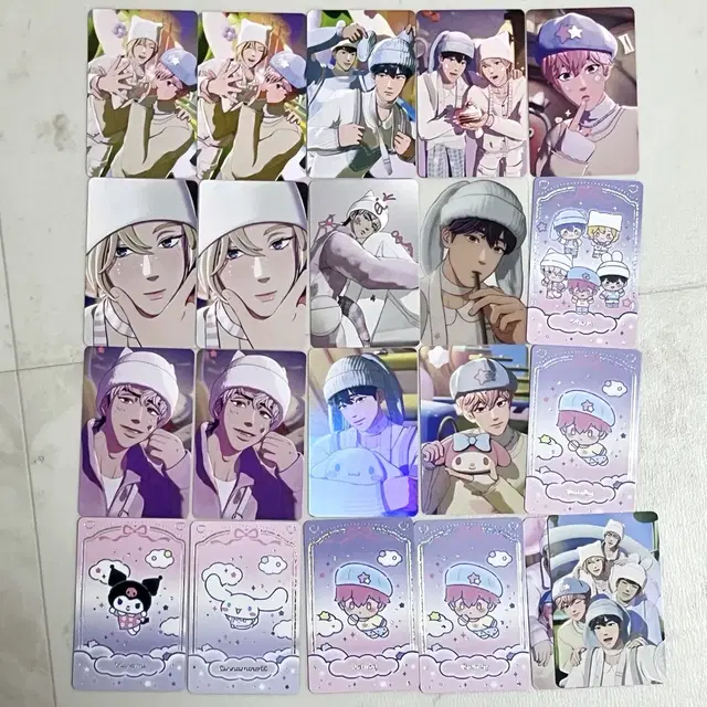 플뿌 포카앨범 플레이브 산리오 투명 유닛 드로잉 낙서 캐릭터 포카