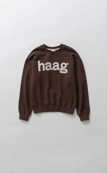 [ 새상품 ] 한국 브랜드 haag(헤이그) 브라운 맨투맨 Brown