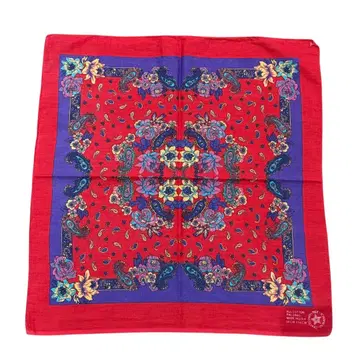 80년대 꽃무늬 멀티 컬러 빈티지 반다나 USA제