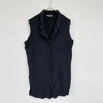 EXPRESSIONS [ F ] 에스프레션즈 네이비 슬리브리스 셔츠