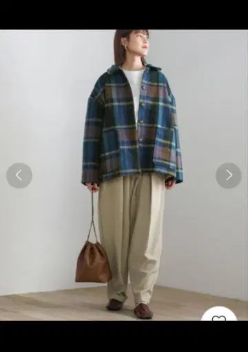 select MOCA 마드라스 체크 오버 자켓